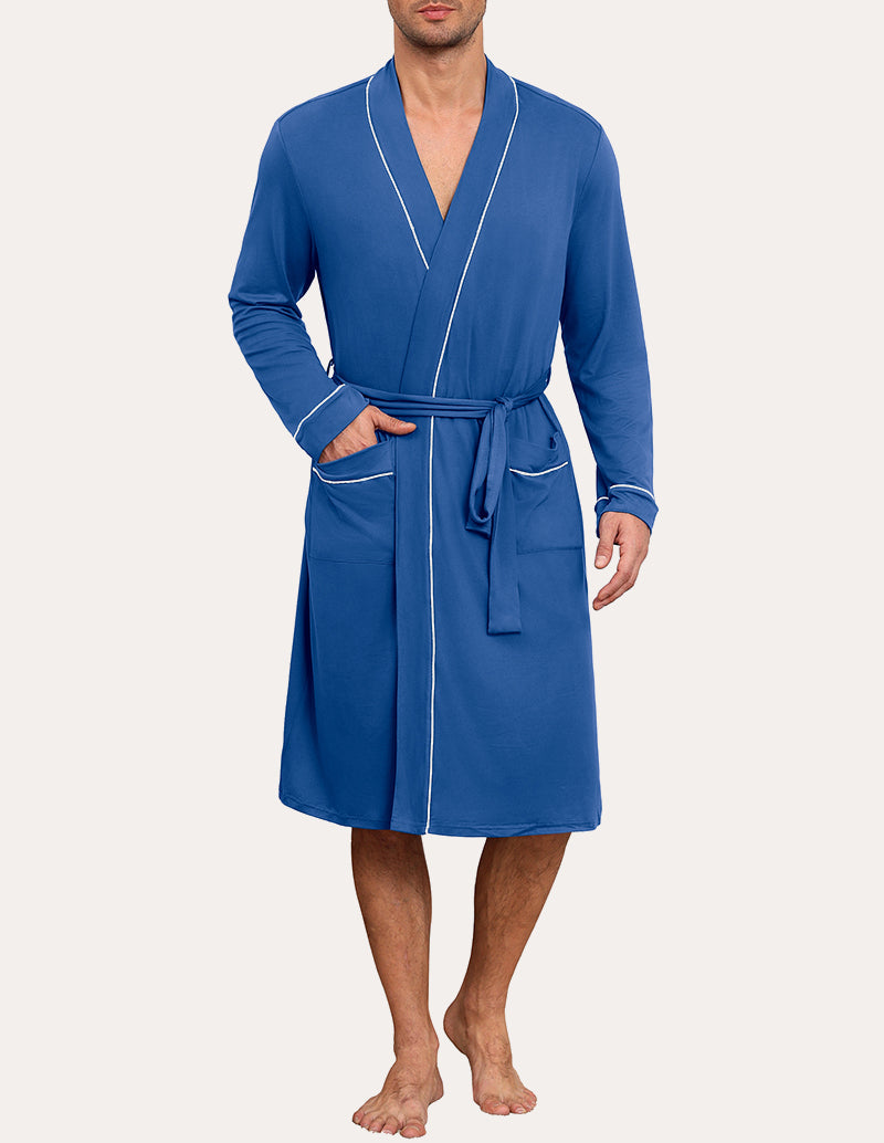 Mens Knee Length Kimono Robe (US Only)