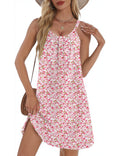 Cotton Nightgowns Tank Sleepwer Pleated Scoopneck Sleepshirt