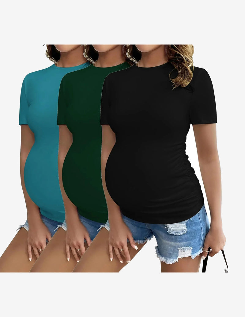 Maternity Shirts 3 Packs Pregnancy Tee Tops