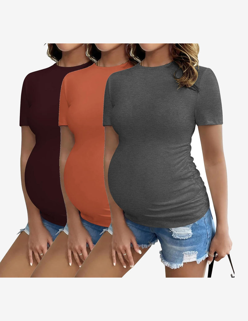 Maternity Shirts 3 Packs Pregnancy Tee Tops