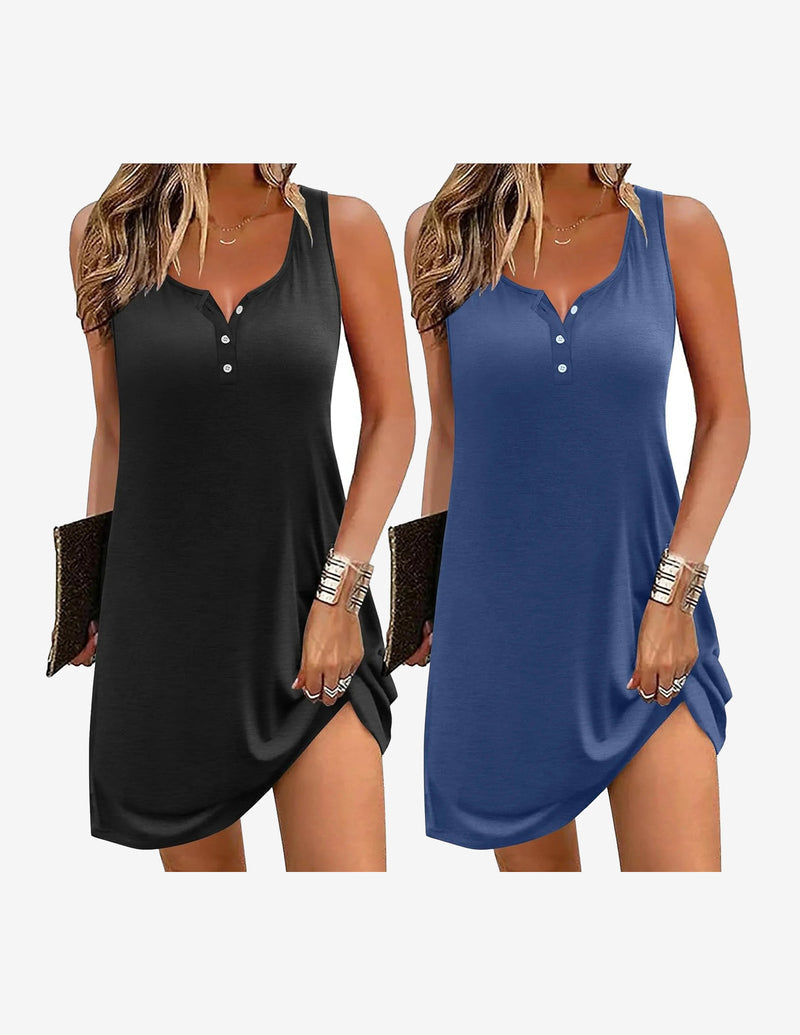 2 Pack Night Gown Soft Sleep Dress