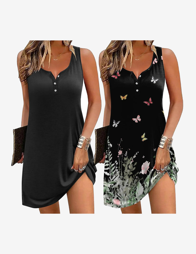 2 Pack Night Gown Soft Sleep Dress