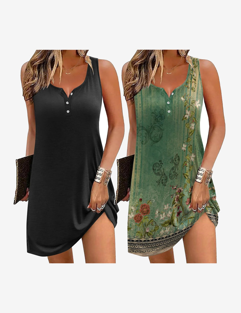 2 Pack Night Gown Soft Sleep Dress