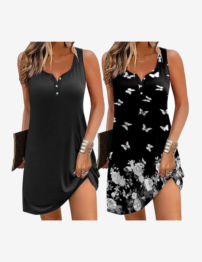 2 Pack Night Gown Soft Sleep Dress