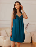 Satin Lace V-Neck Sleep Gown (US Only)