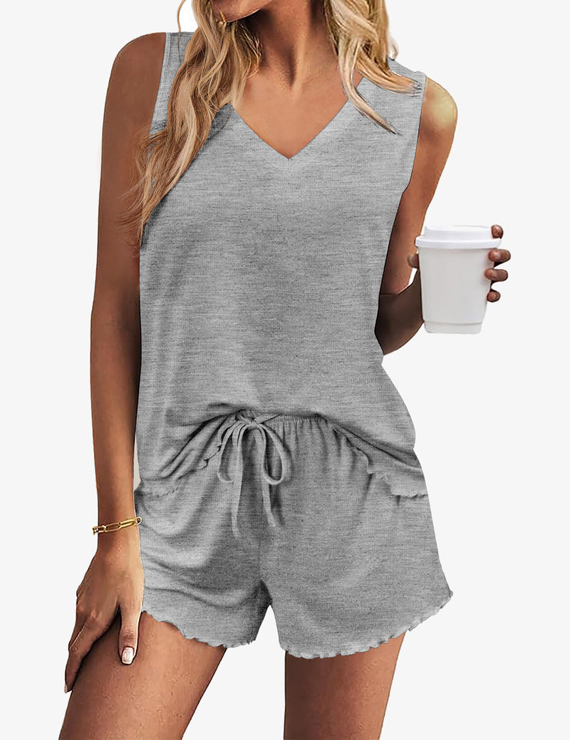 Pajamas Set Soft Comfy Tank and Shorts Pj Set