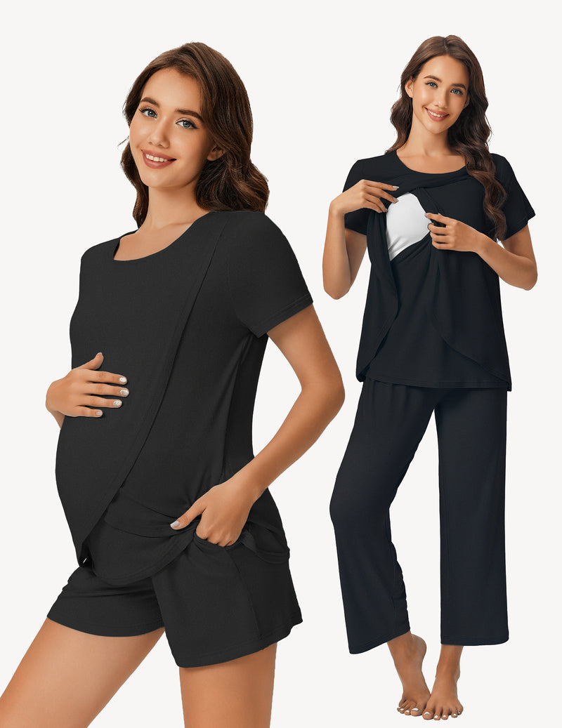 3 PCS Maternity Nursing Pajamas Set