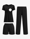 3 Piece Postpartum Nursing Pajamas Set