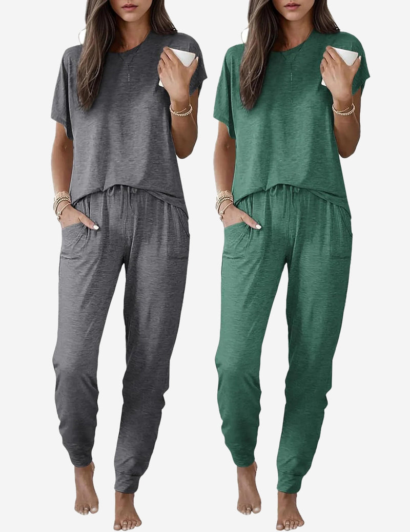 2 Pack Pajama Set Lounge Sets