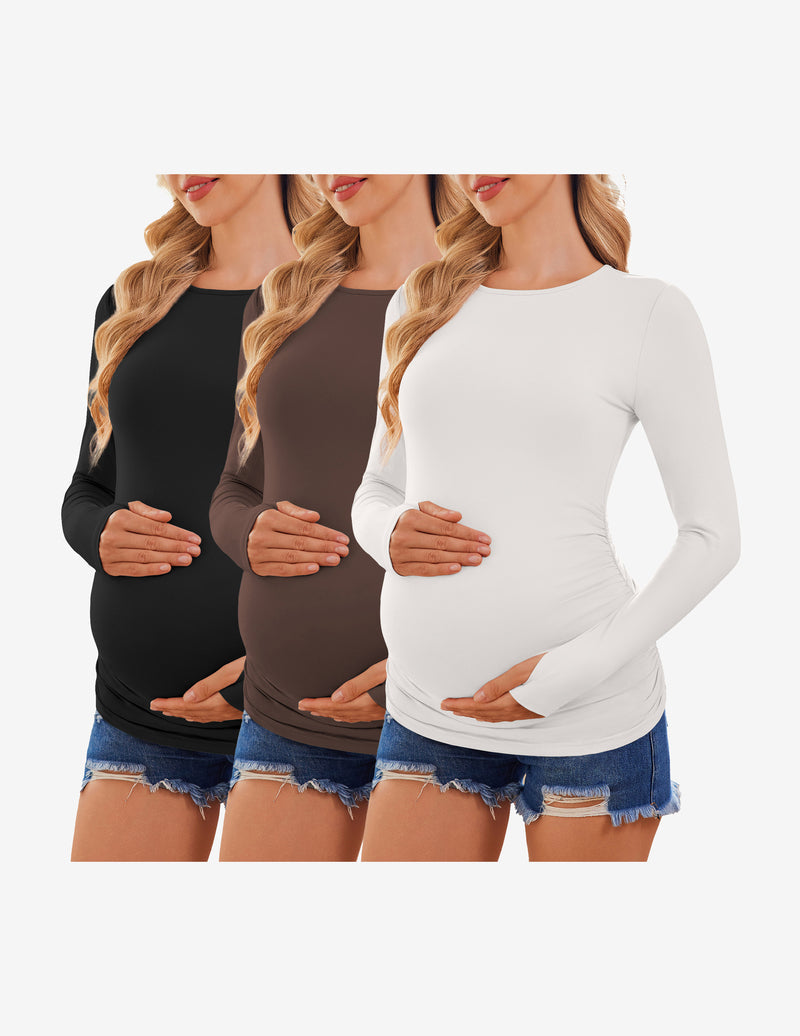 3 Pack Long Sleeve Maternity Shirts