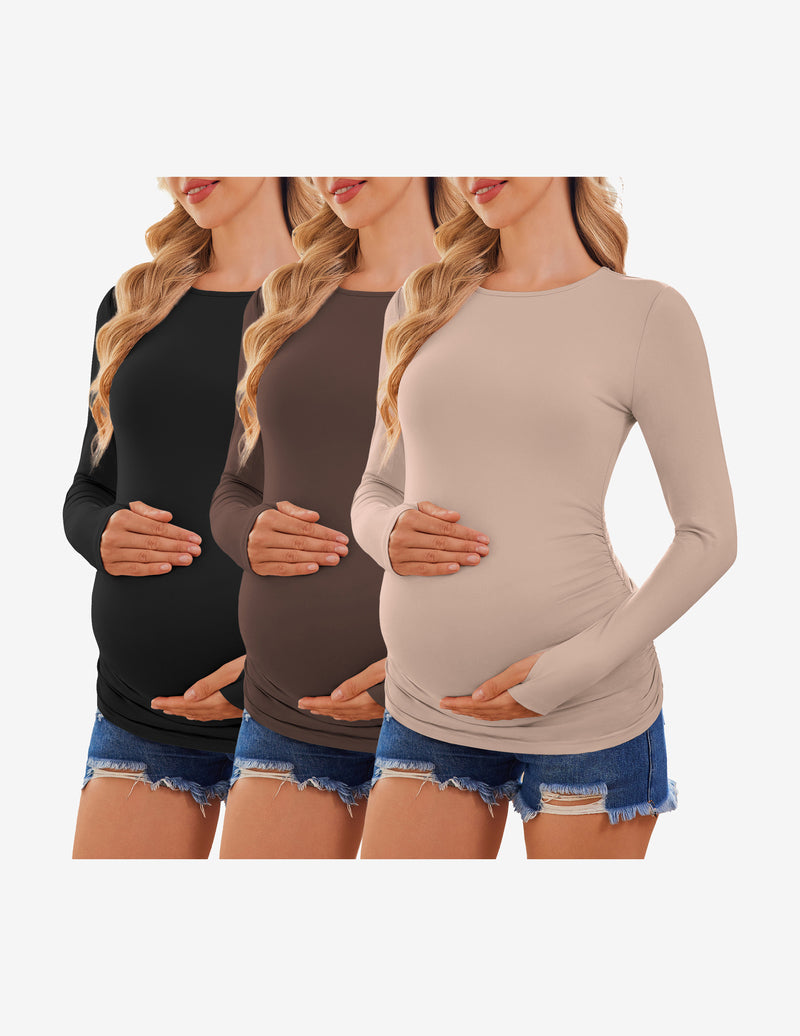 3 Pack Long Sleeve Maternity Shirts