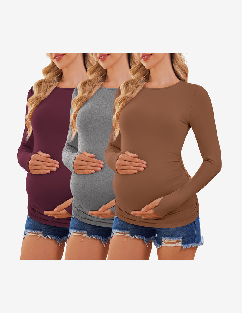 3 Pack Long Sleeve Maternity Shirts