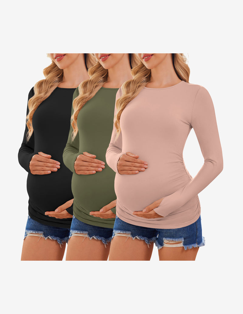 3 Pack Long Sleeve Maternity Shirts