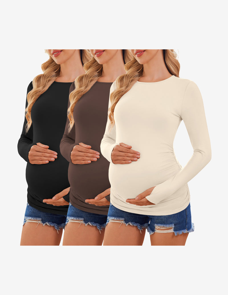 3 Pack Long Sleeve Maternity Shirts