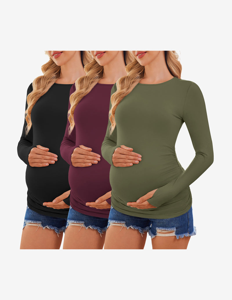3 Pack Long Sleeve Maternity Shirts