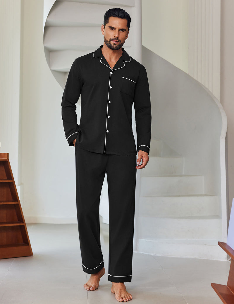 100% Cotton Couple Matching Pajamas Loungewear Pjs Set