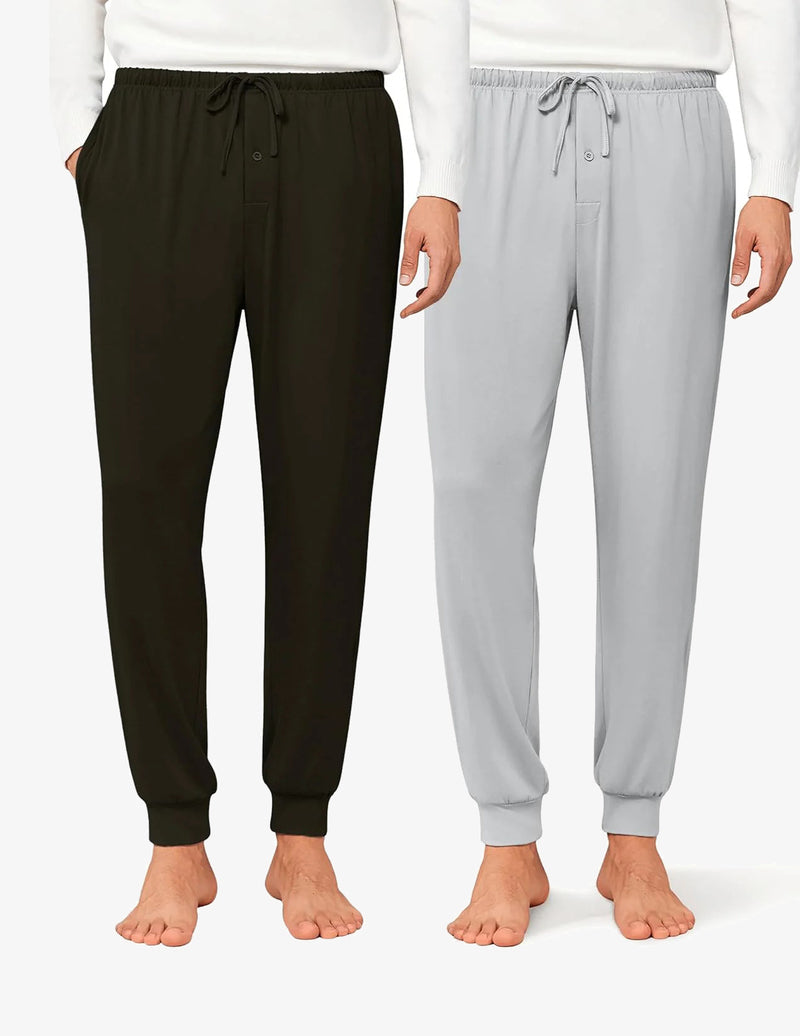 Men's 2 Packs Pajama Pants Comfy Jogger Sleep Pant