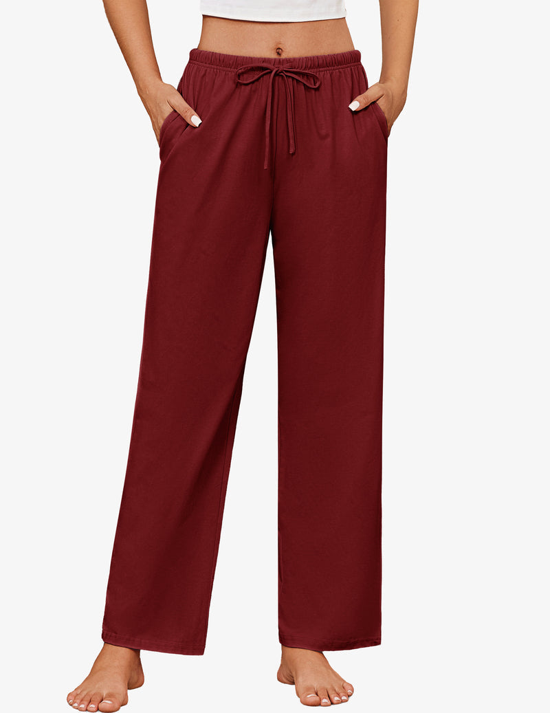 100% Cotton Pajama Pants Casual Drawstring Soft Pj Pants