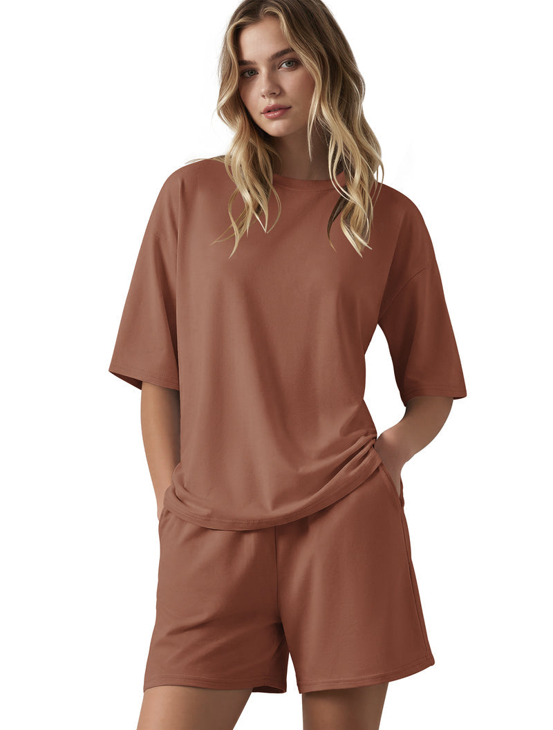 2-Piece Lounge Set ¡ª Oversized T-Shirt & Casual Shorts