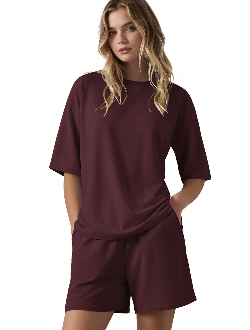 2-Piece Lounge Set ¡ª Oversized T-Shirt & Casual Shorts