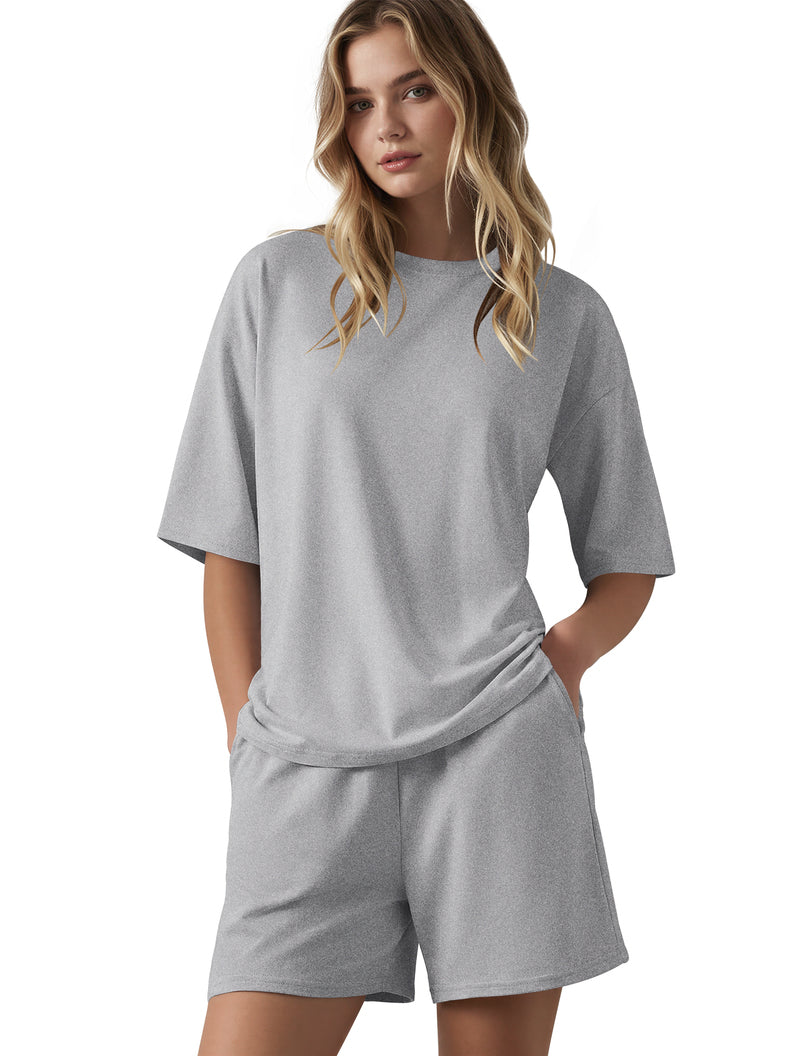 2-Piece Lounge Set ¡ª Oversized T-Shirt & Casual Shorts