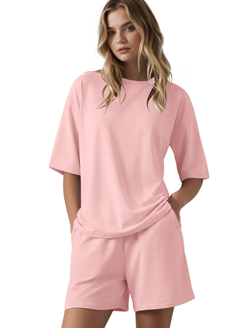 2-Piece Lounge Set ¡ª Oversized T-Shirt & Casual Shorts
