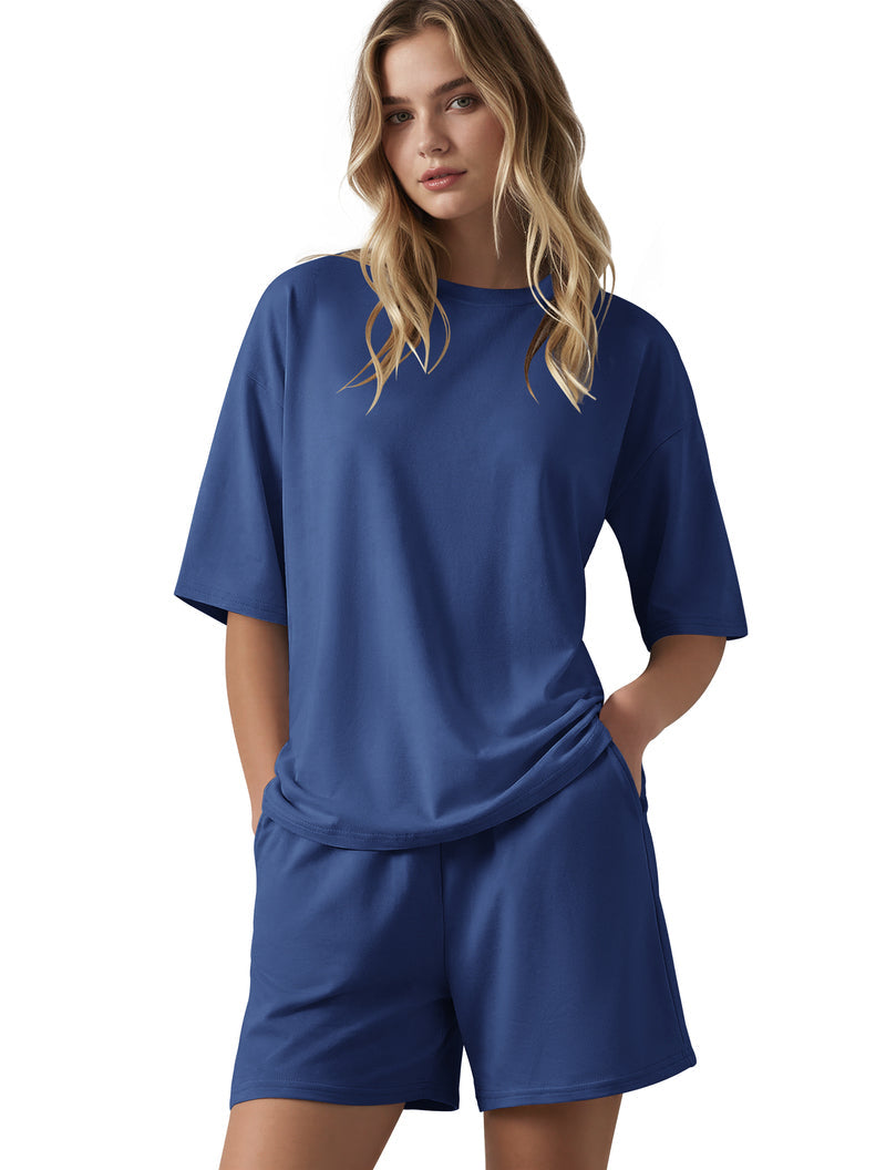 2-Piece Lounge Set ¡ª Oversized T-Shirt & Casual Shorts