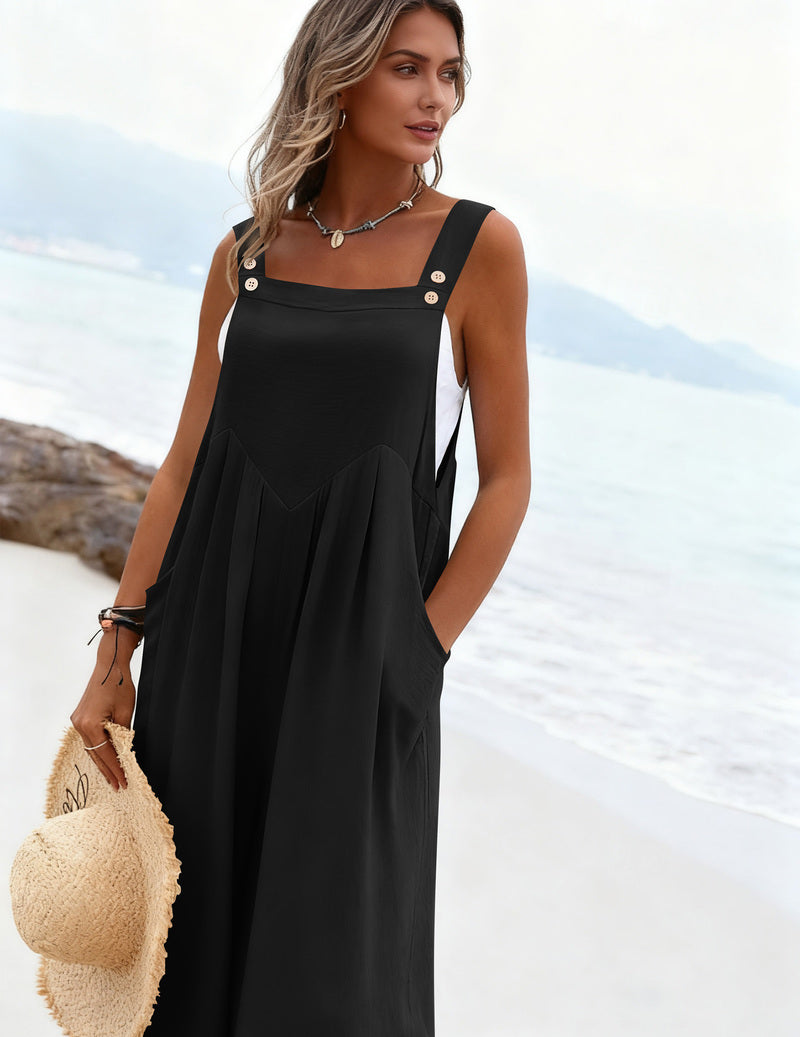 Overalls Loose Wide Leg Jumpsuits Boho Floral Rompers