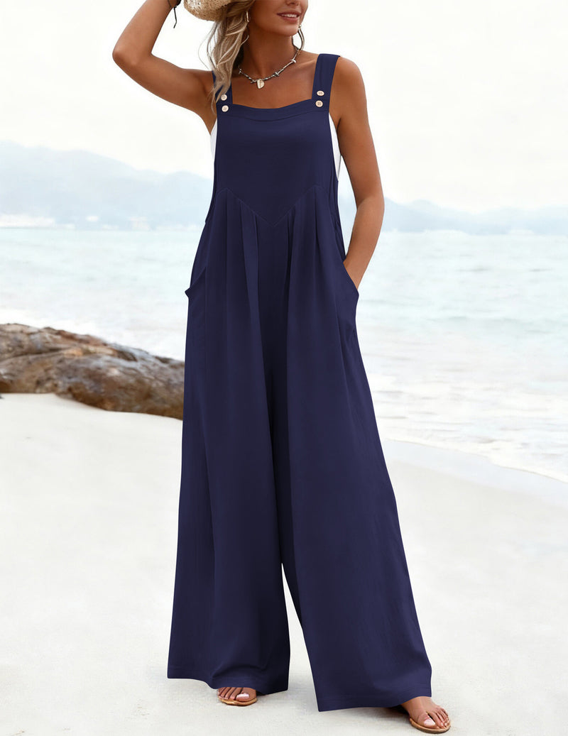 Overalls Loose Wide Leg Jumpsuits Boho Floral Rompers