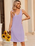 Bamboo Nightgown Sleeveless V-Neck Sleep Dress