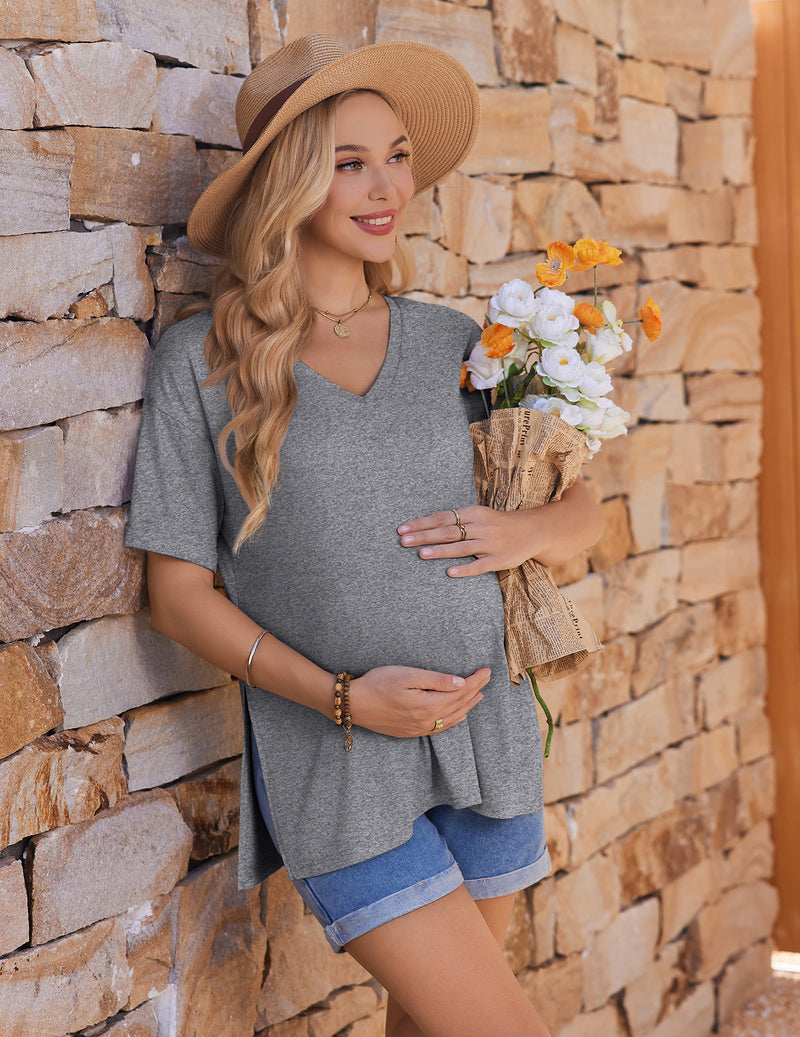 Women's Maternity Shirts 3-Pack Tees with Side Split