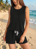 2 Piece Sets Cruise Lounge Set Sleeveless Tank & Shorts