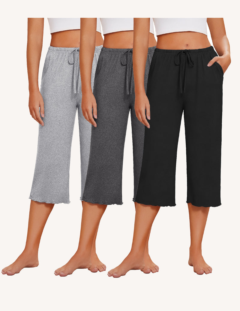 Women's 3-Pack Capri Pajama Pants