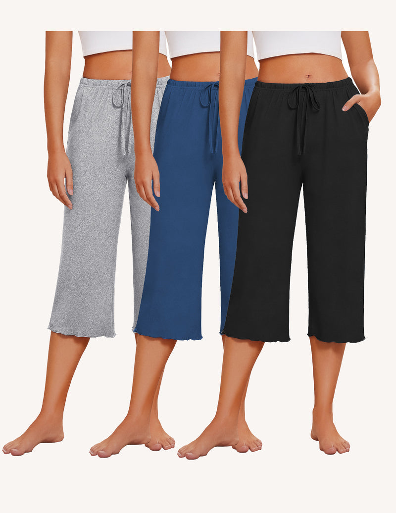 Women's 3-Pack Capri Pajama Pants