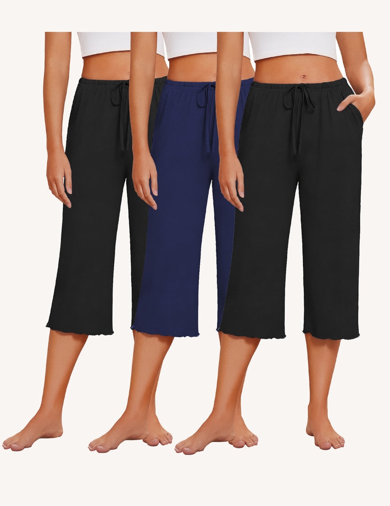 Women's 3-Pack Capri Pajama Pants