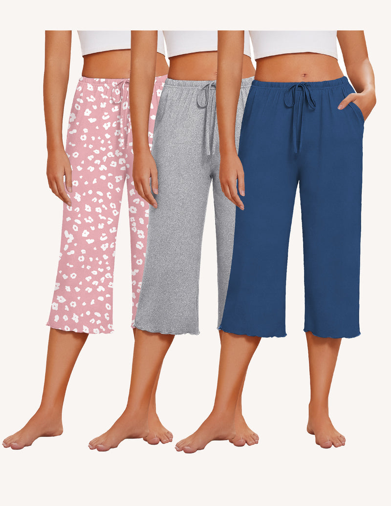 Women's 3-Pack Capri Pajama Pants
