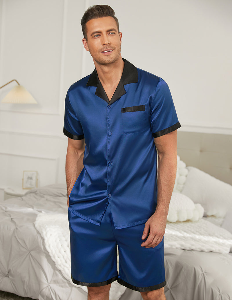 Men Satin Silk Pajamas Set (US Only)