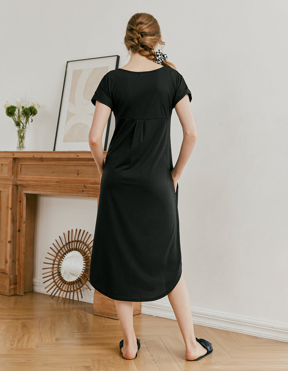 A-Line Split Hem Sleepwear Dress (US Only)