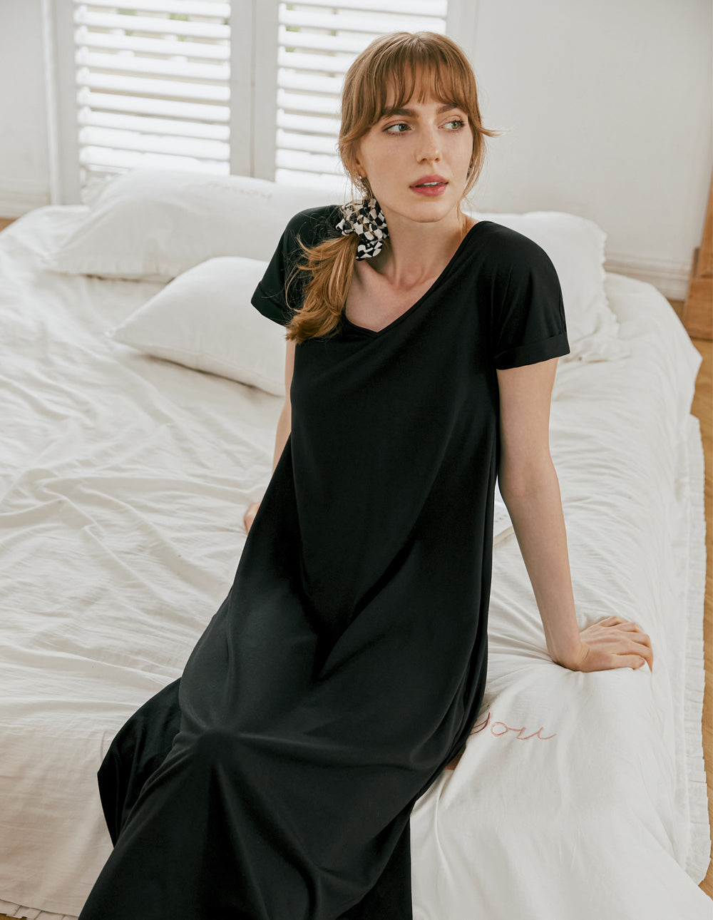 A-Line Split Hem Sleepwear Dress (US Only)