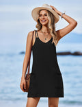 Women's Beach Cover Up Dress with Pockets