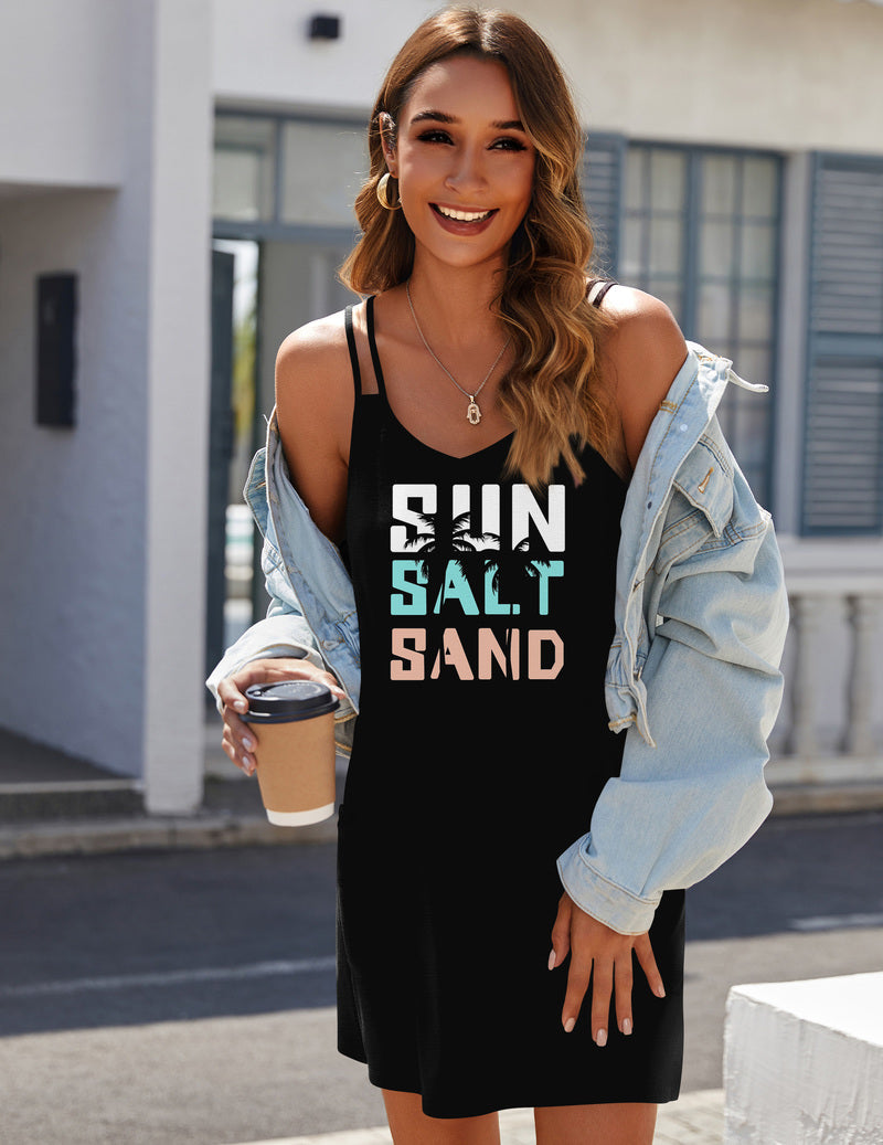 Women's Beach Cover Up Dress with Pockets