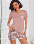 Short Sleeve Pajamas Sets Soft Lounge Sets