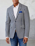 Men's Houndstooth Blazer â€?Two Button Casual Business Jacket