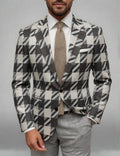Men's Slim Fit Plaid Checkered Blazer â€?Patterned Business Casual Jacket