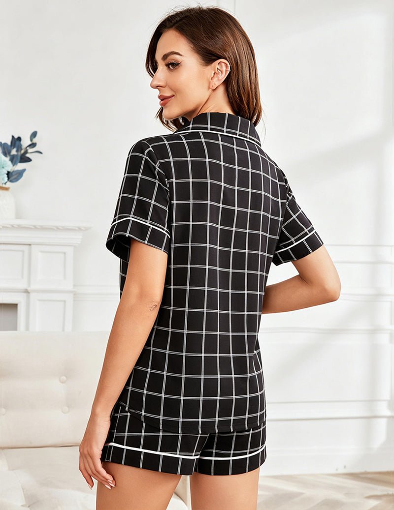 2 Piece Viscose Pajama Set Short Sleeve