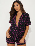 2 Piece Soft Pajama Set Short Sleeve