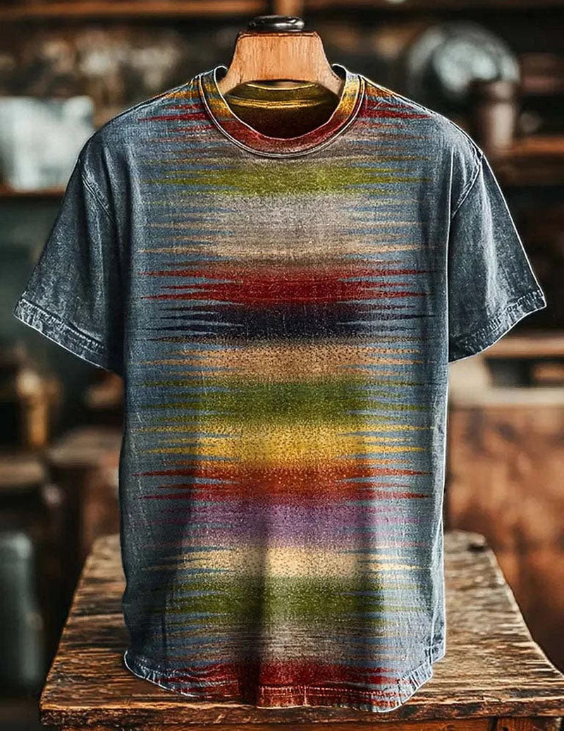 Men's Vintage Graphic T-Shirt â€?Casual Distressed Printed Tee