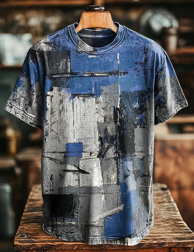 Men's Vintage Graphic T-Shirt â€?Casual Distressed Printed Tee