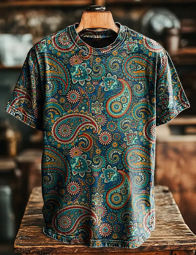 Men's Vintage Graphic T-Shirt â€?Casual Distressed Printed Tee