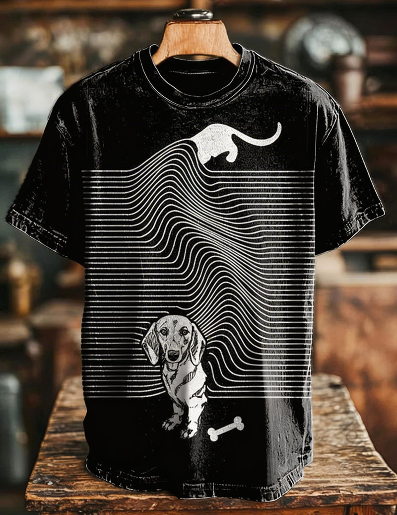 Men's Vintage Distressed Graphic T-Shirts â€?Crew Neck Short Sleeve Tees